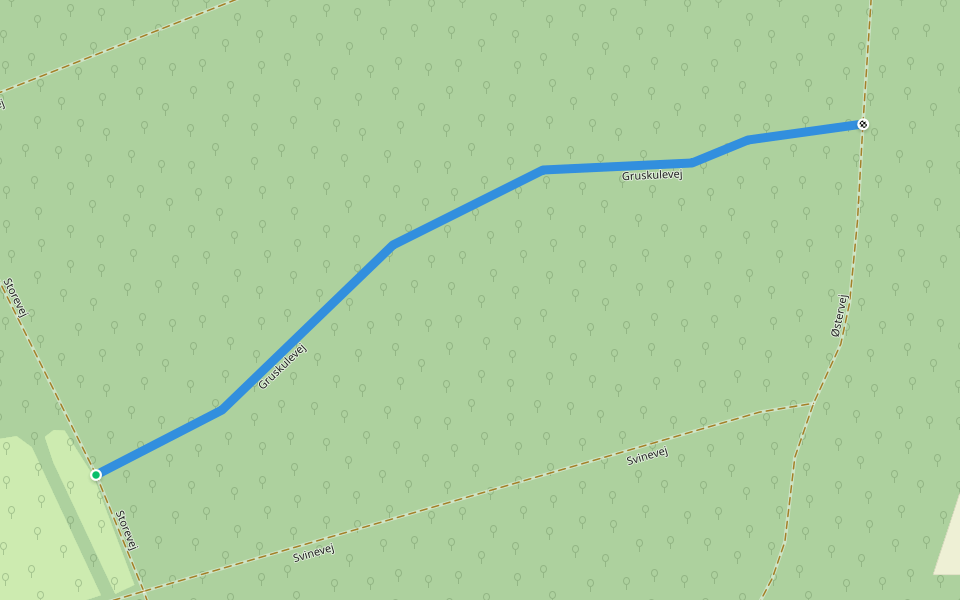 Gruskulevej walking route map in Haderslev