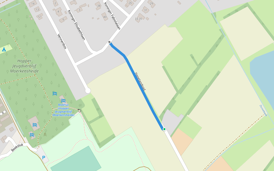 Hagelandpad walking route map in De Pinte