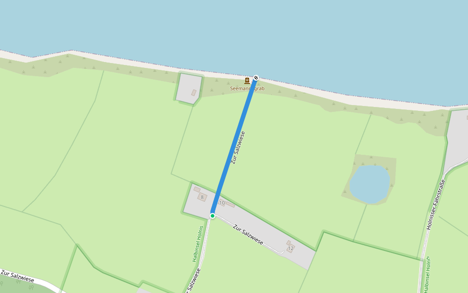 Zur Salzwiese walking route map in Glücksburg (Ostsee)