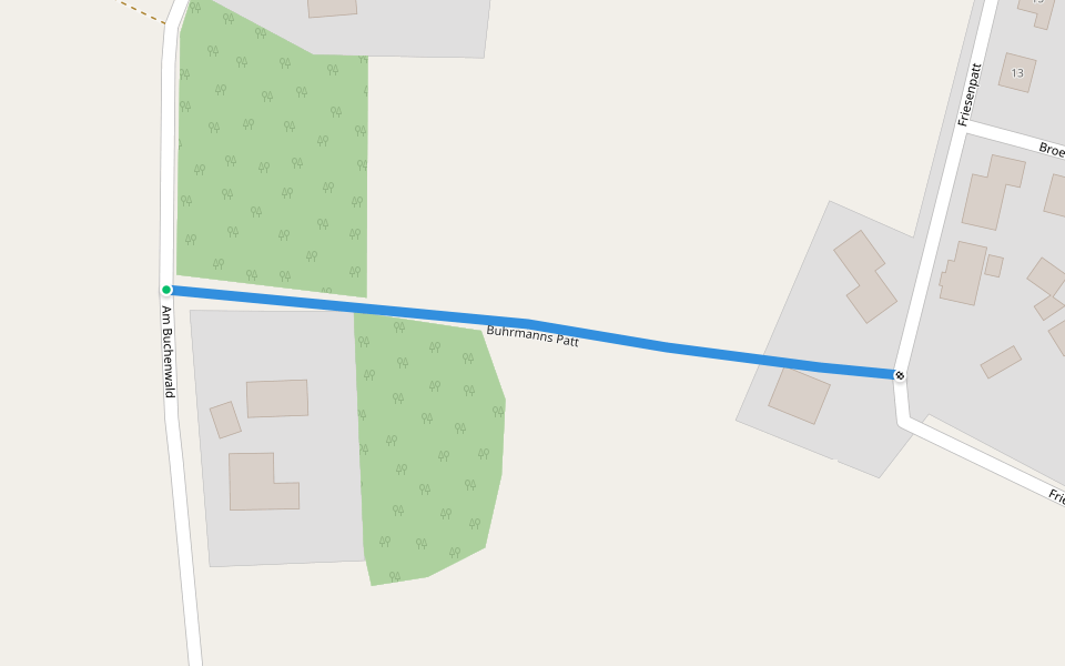 Buhrmanns Patt walking route map in Bramsche