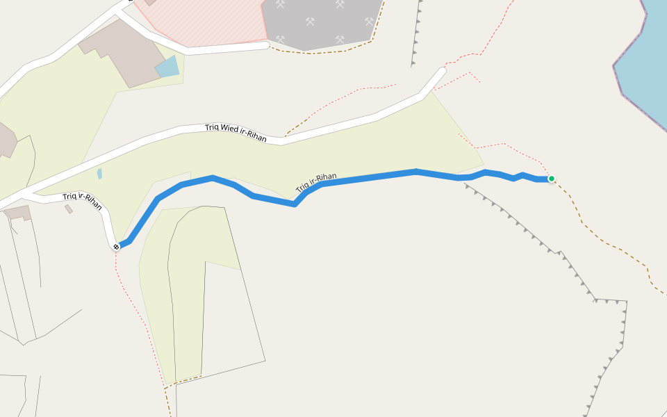 Triq ir-Rihan walking route map in In-Nadur
