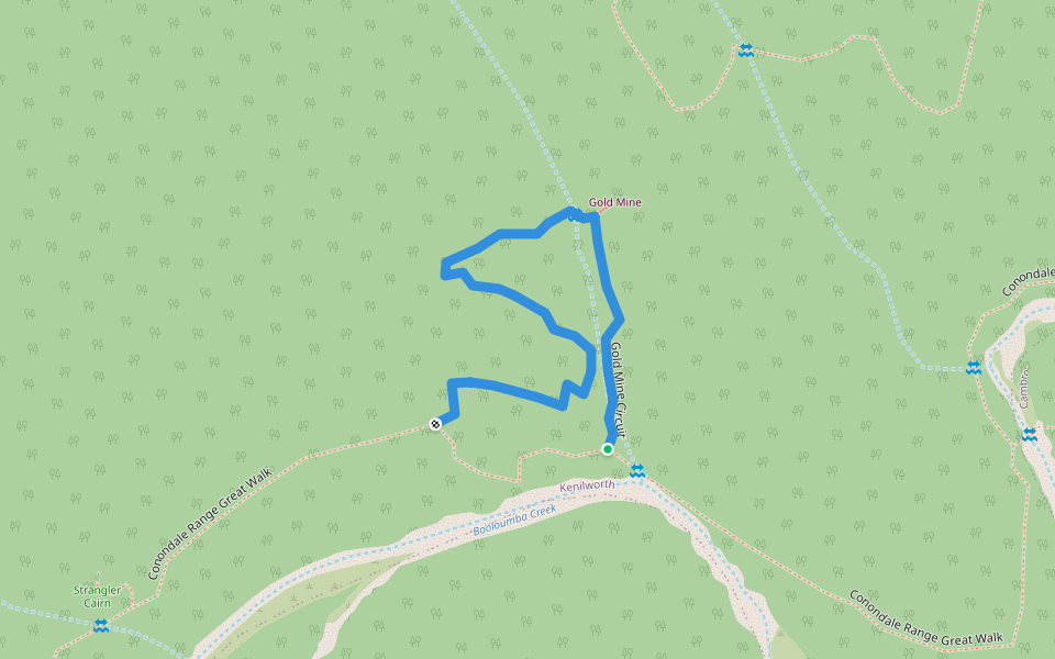 Gold Mine Circuit walking route map in Kenilworth