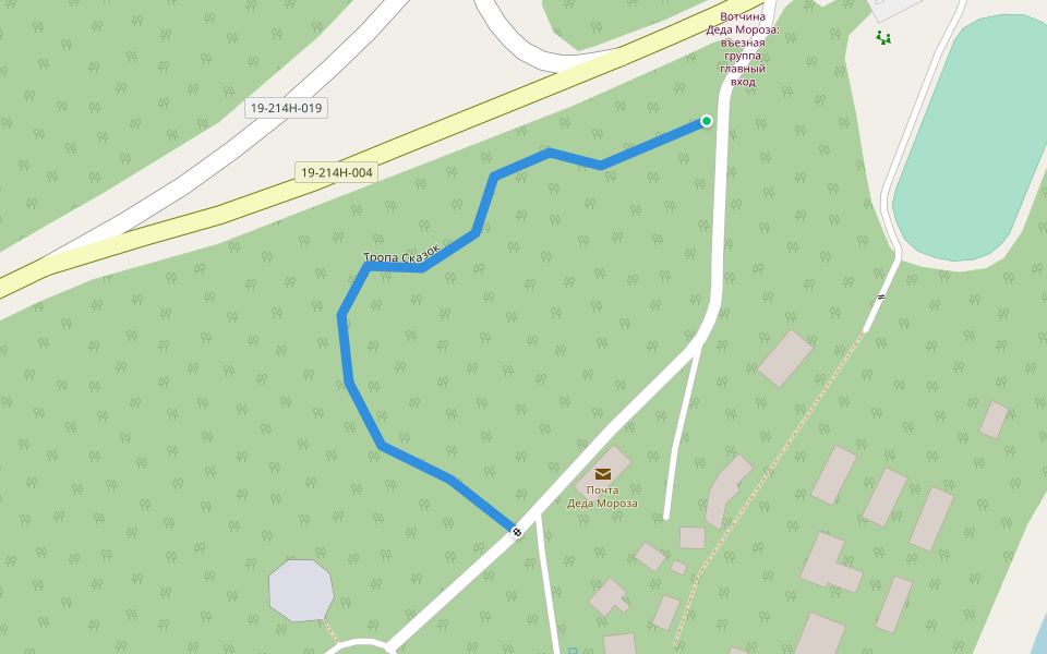 Тропа Сказок walking route map in Novator