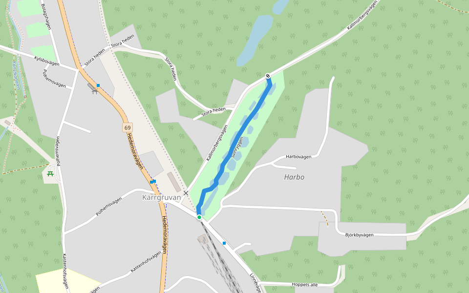 Svinryggen walking route map in Norberg