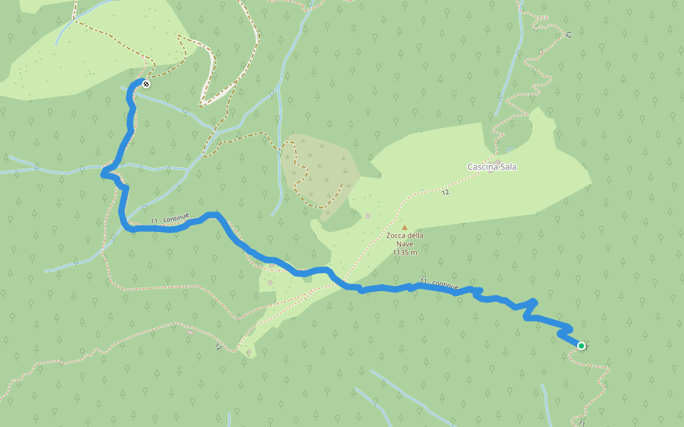 11 - continue walking route map in Albogasio-oria