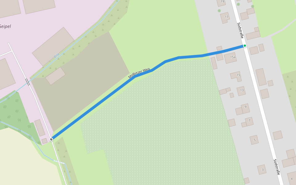 Molbitzer Weg walking route map in Neustadt an der Orla