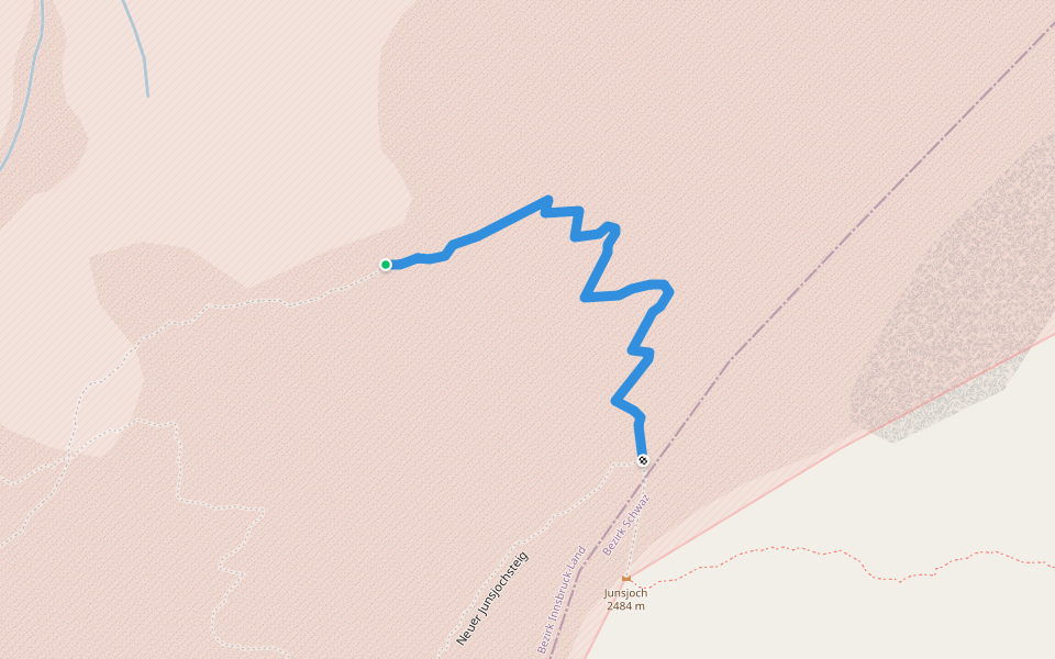 alter Junsjochsteig walking route map in Navis