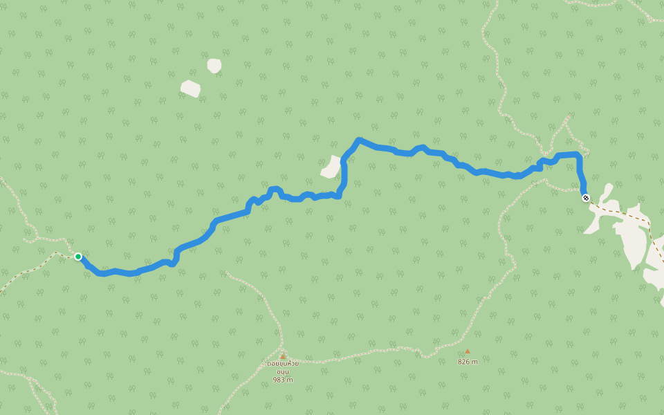 Death Valley walking route map in Tambon Mae Win