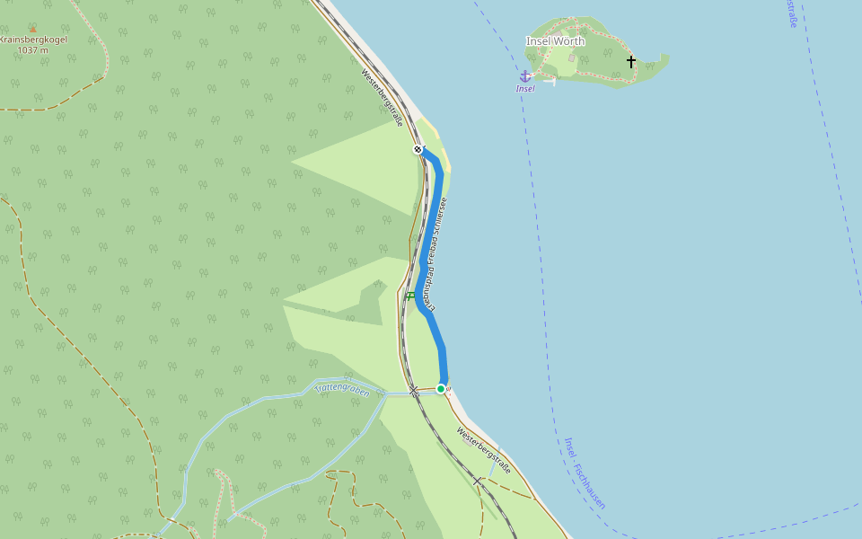 Erlebnispfad Freibad Schliersee walking route map in Schliersee