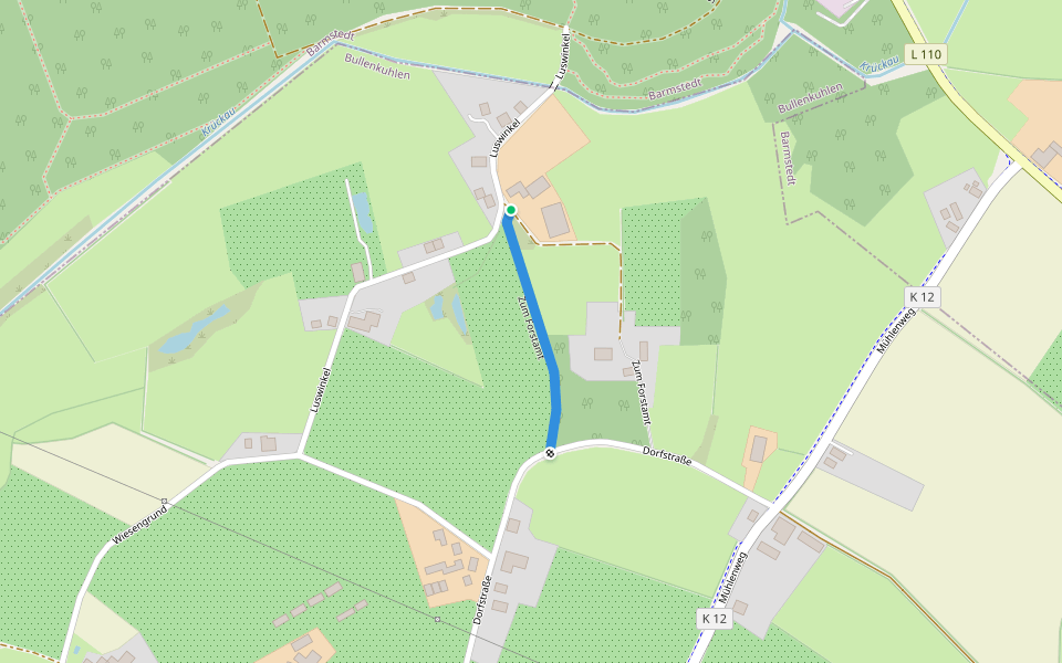 Zum Forstamt walking route map in Bullenkuhlen