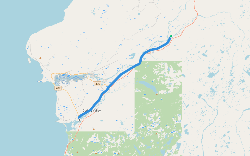 T'Railway walking route map in Highlands