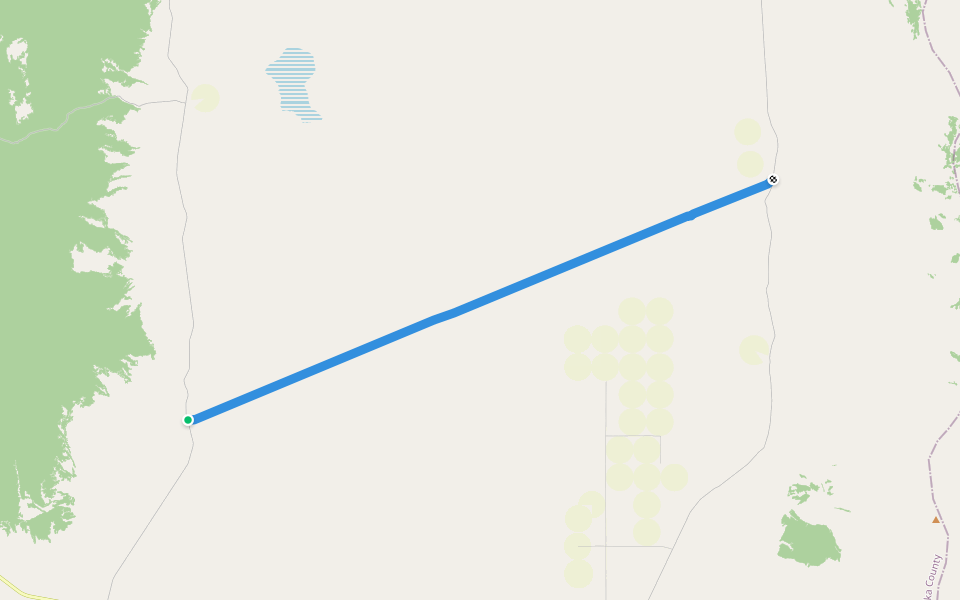 Pony Express Trail walking route map in Eureka