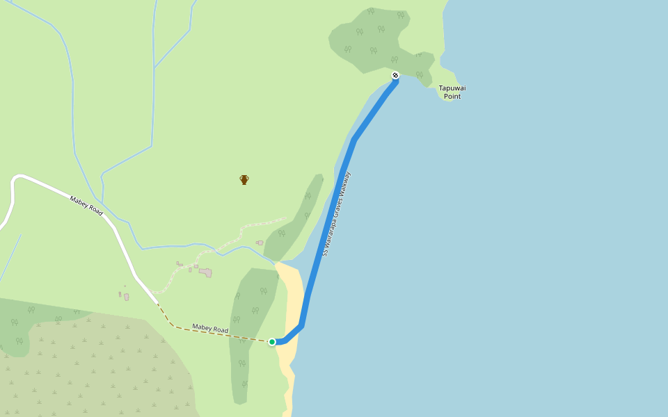 SS Wairarapa Graves Walkway walking route map in Aotea Island