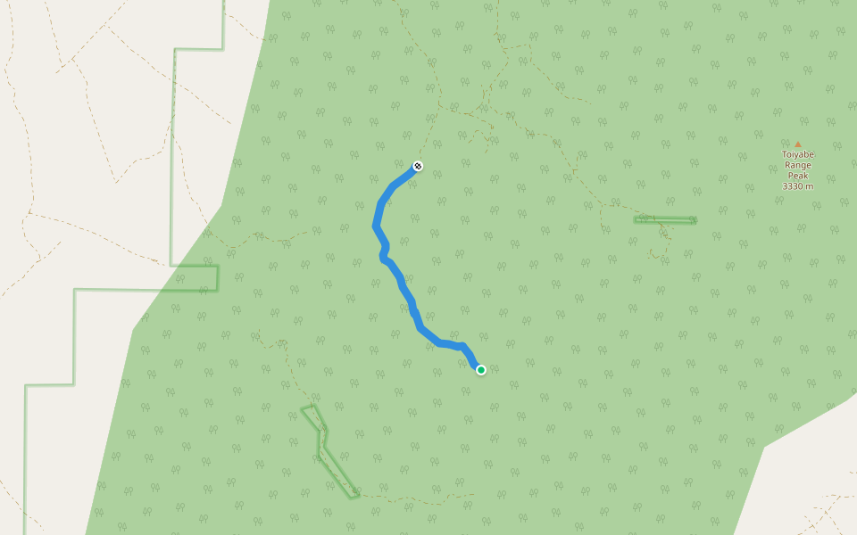 South San Juan Trail walking route map in Round Mountain