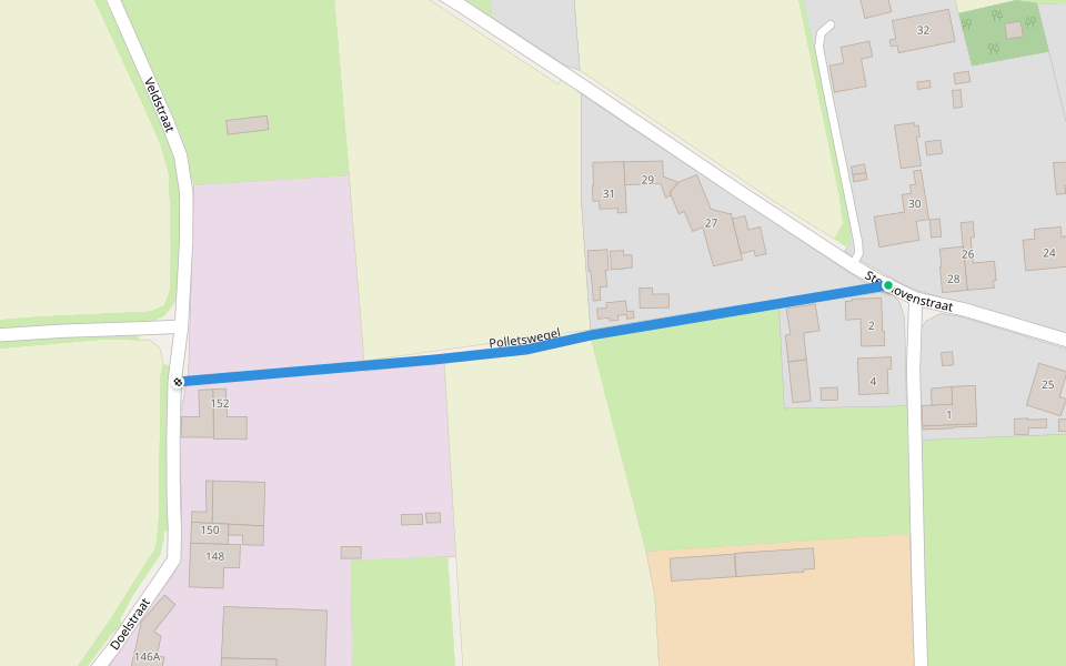 Polletswegel walking route map in Ingelmunster