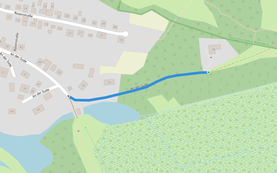 An der Sude walking route map in Boizenburg/Elbe