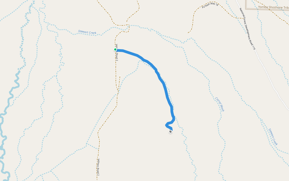 National Forest Development Road 386 Trail walking route map in Austin