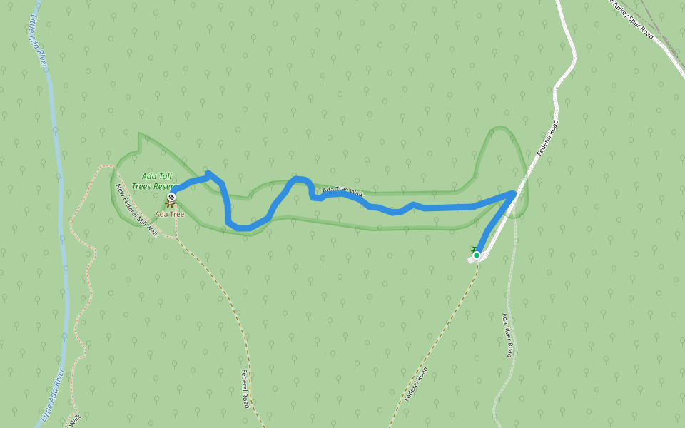 Ada Tree Walk walking route map in Ada