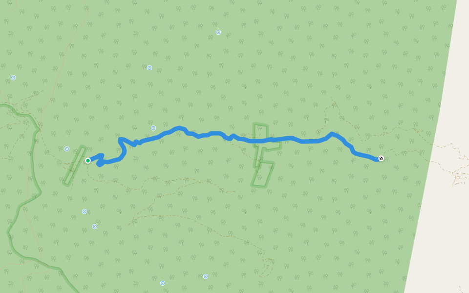 National Forest Development Road 017 Trail walking route map in Round Mountain