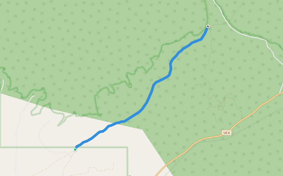 National Forest Development Road 610 Trail walking route map in Tonopah
