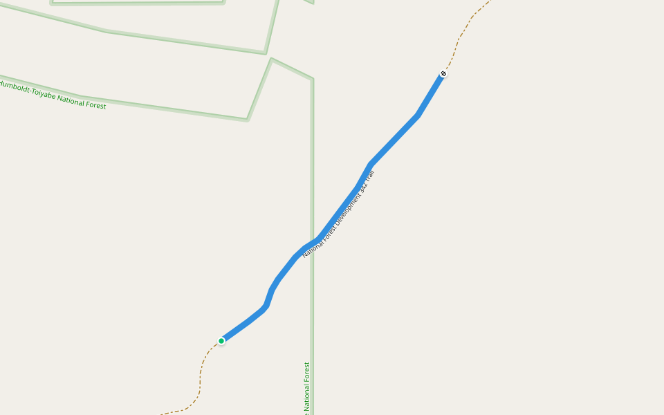 National Forest Development 342 Trail walking route map in Round Mountain