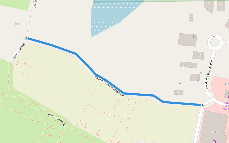 Chemin du Pré Malenpogne walking route map in Batz-sur-Mer