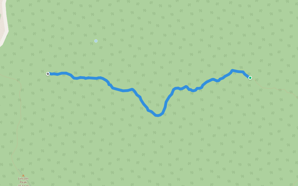 National Forest Development 449 Trail walking route map in Baker