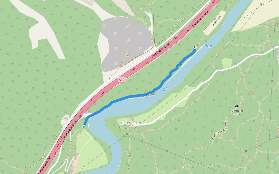 Bojenweg walking route map in Schlierenzau
