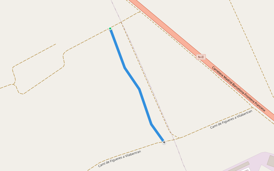 acequia path walking route map in Figueres