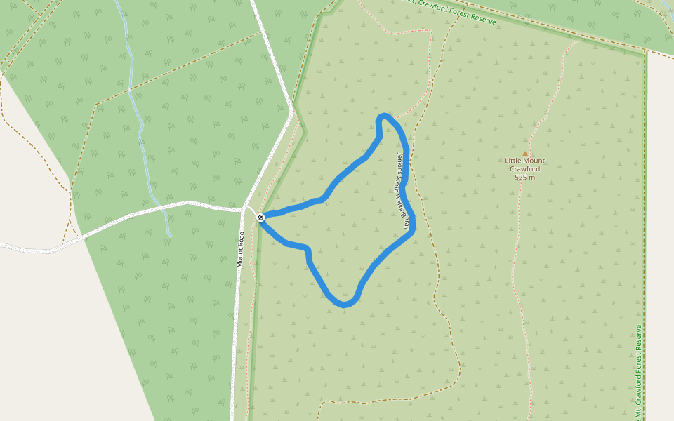 Jenkins Scrub Walking Trail walking route map in Mount Crawford