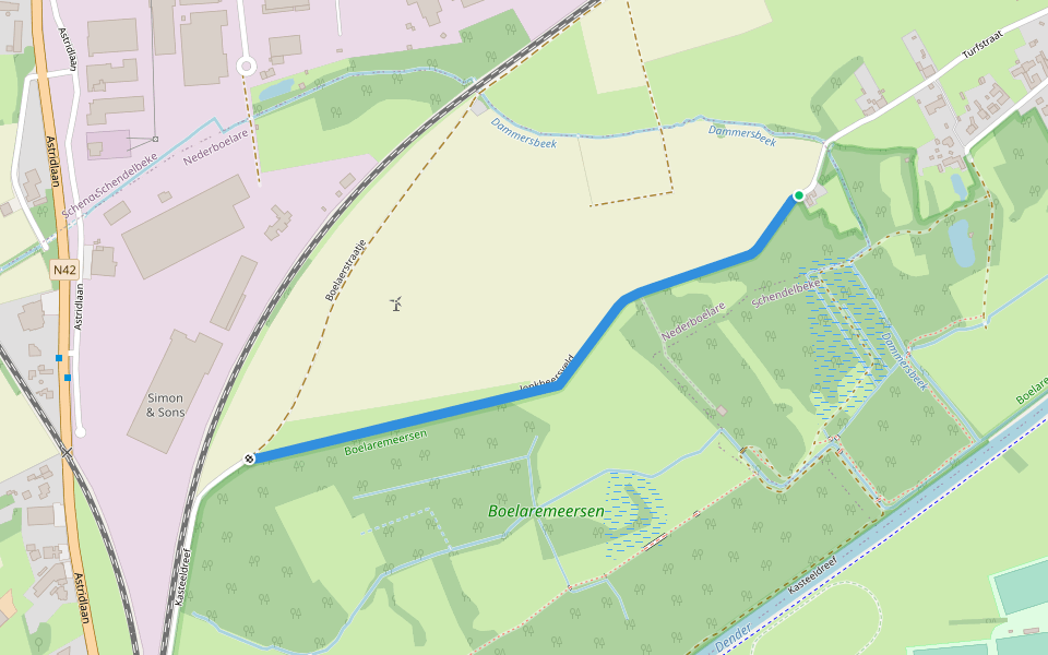 Jonkheersveld walking route map in Geraardsbergen