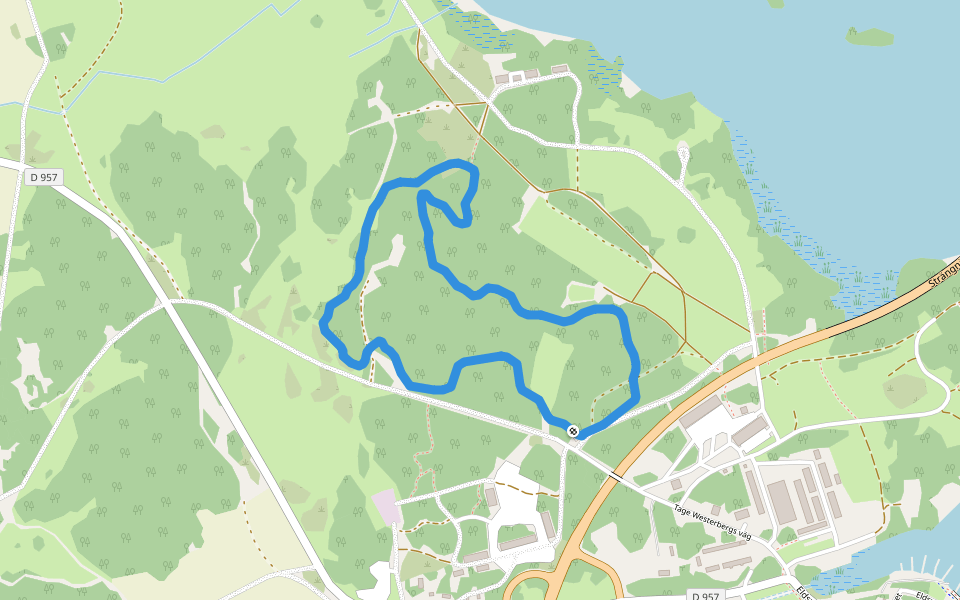 Svältenspåret (3 km) walking route map in Strängnäs