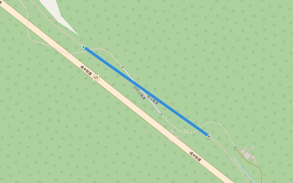 吹上隧道 walking route map in Ome