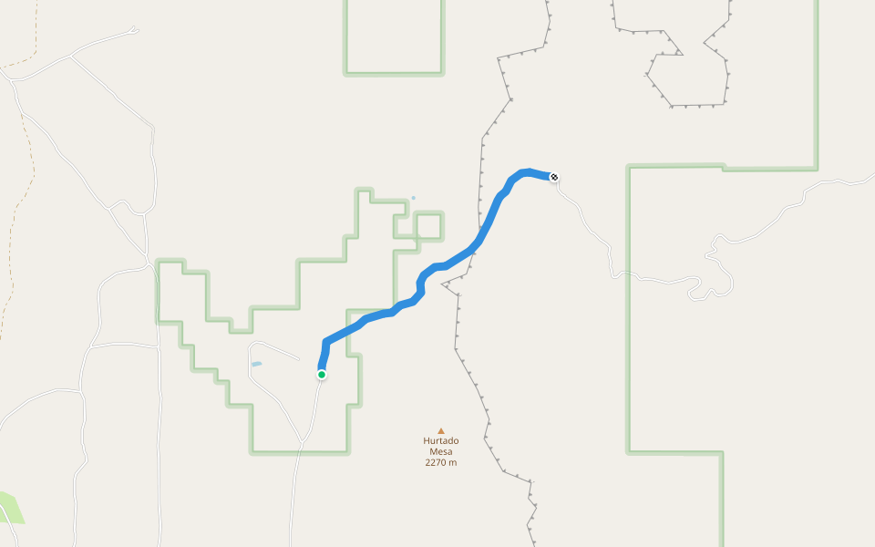 Pack Trail walking route map in Ilfeld