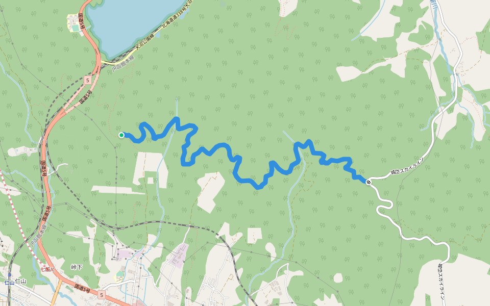 七飯林道 walking route map in Nanae