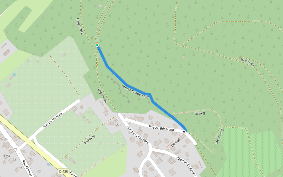 Armen Sunderpfad walking route map in Buhl