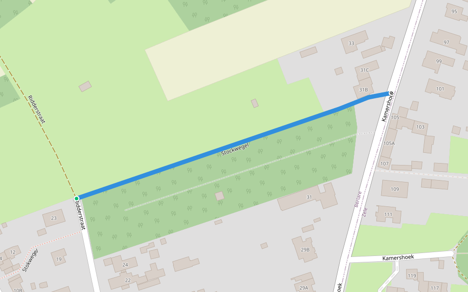 Stockwegel walking route map in Berlare