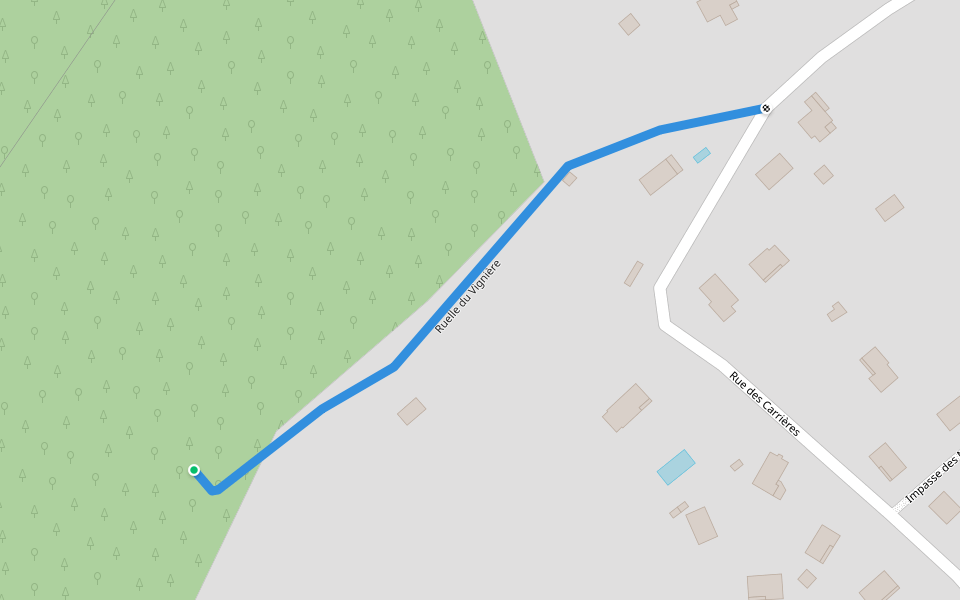 Ruelle du Vignière walking route map in Selongey