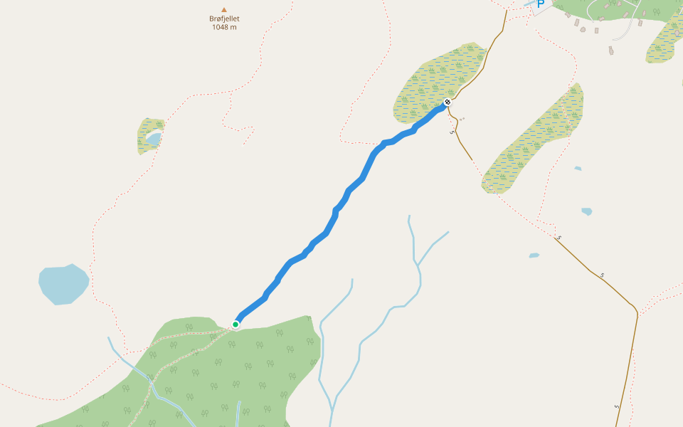 Nordbysætervegen walking route map in Trysil