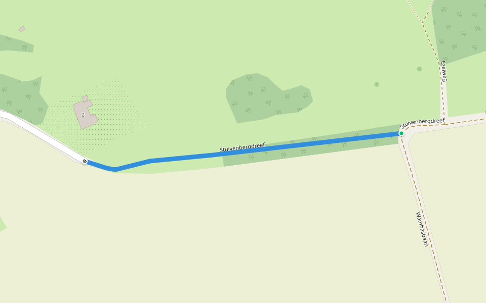 Stuivenbergdreef walking route map in Geraardsbergen