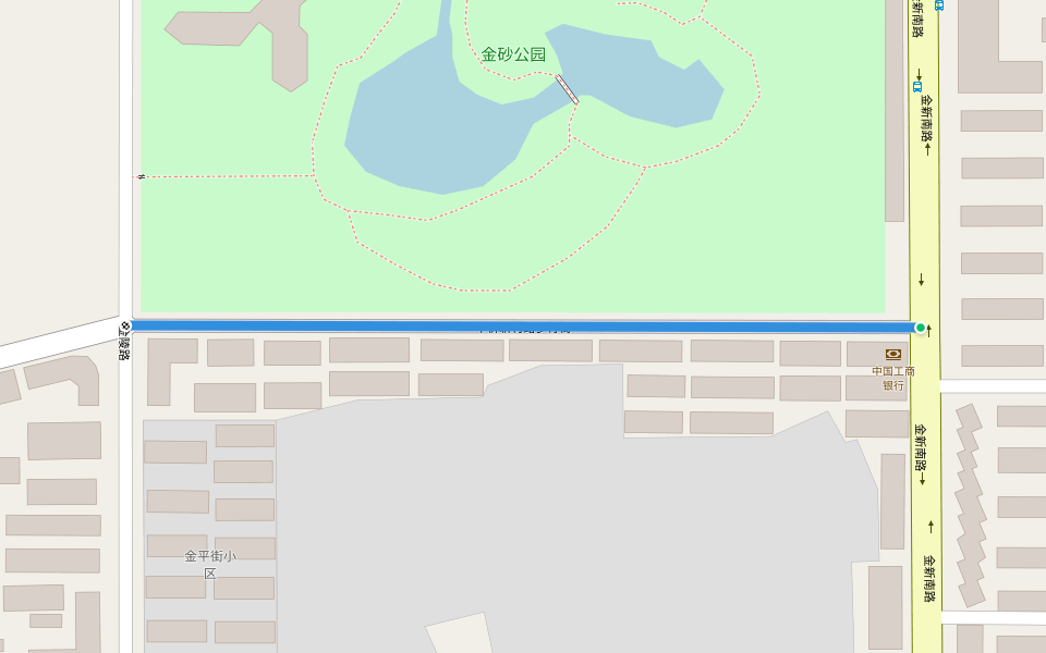 华侨新村路步行街 walking route map in Shan Tou Shi