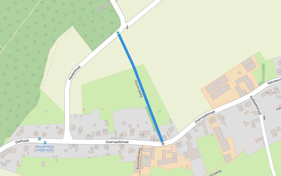 Kosterijweg walking route map in Geraardsbergen