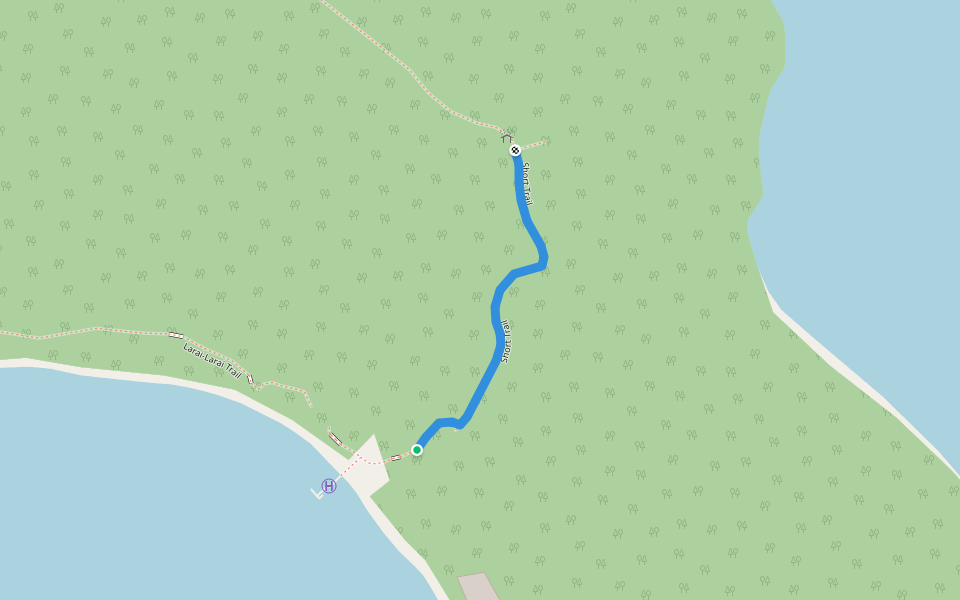 Short Trail walking route map in Kuala Penyu