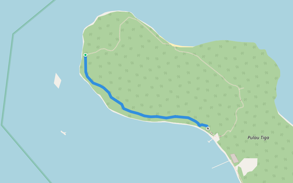 Larai-Larai Trail walking route map in Kuala Penyu