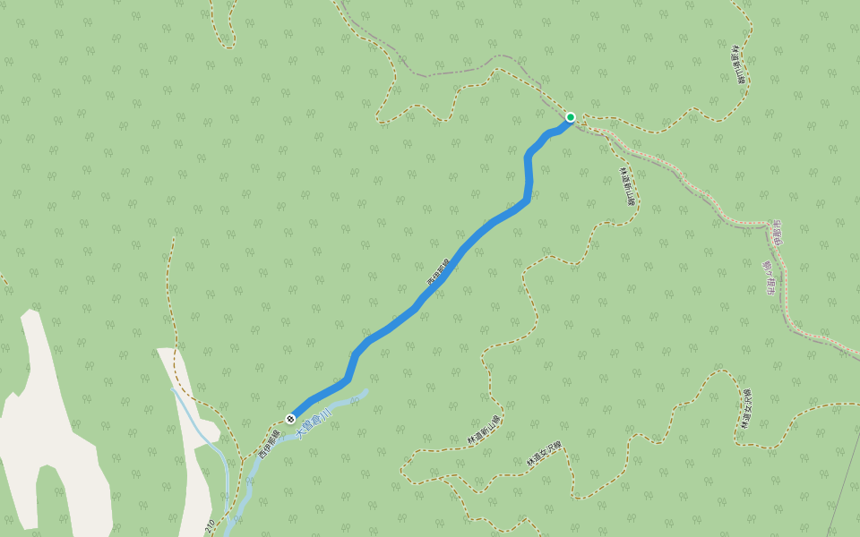 西伊那線 walking route map in Ina