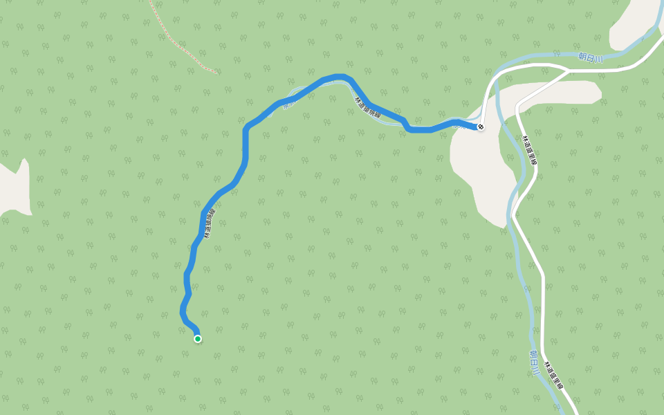 林道猿焼線 walking route map in Tsuru