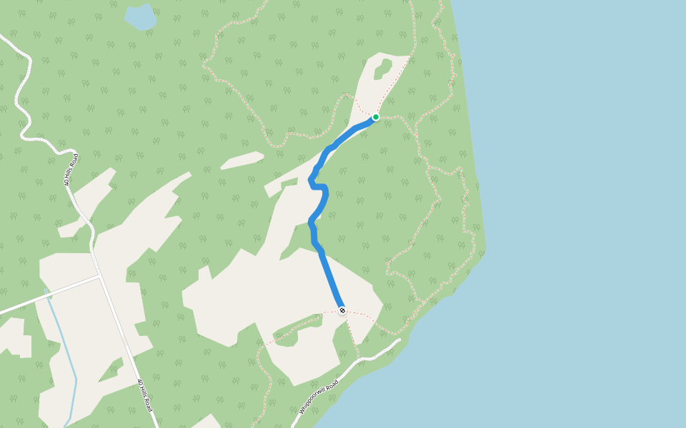 Whippoorwill Side Trail walking route map in Lion's Head