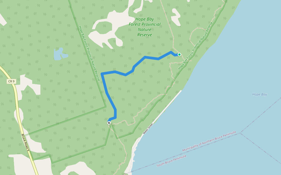 Jack Poste North walking route map in Wiarton