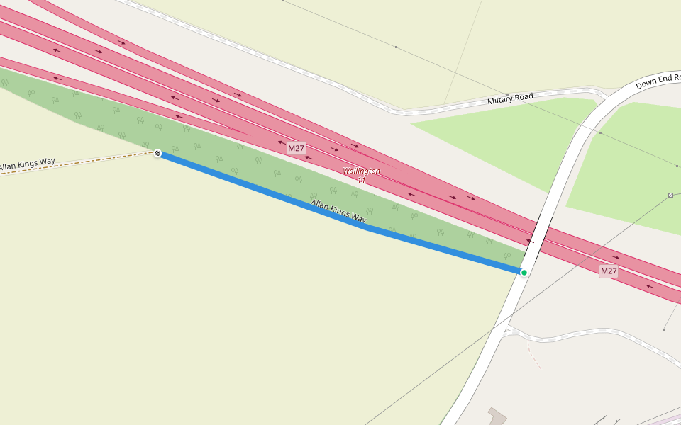 Allan Kings Way walking route map in Portchester