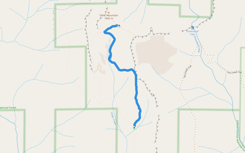 Heartbreak Ridge Trail walking route map in North Bonneville